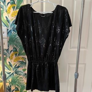 Express Black Sequin Tunic Dress- Size Medium